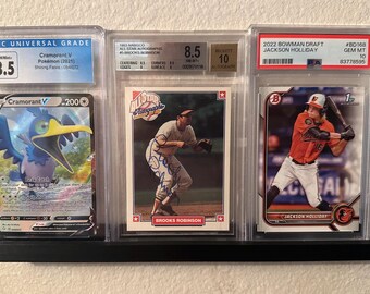 Trading card Wall Mount. Psa, bgs, cgc, cgs, sgc, toploader, one touch magnetic
