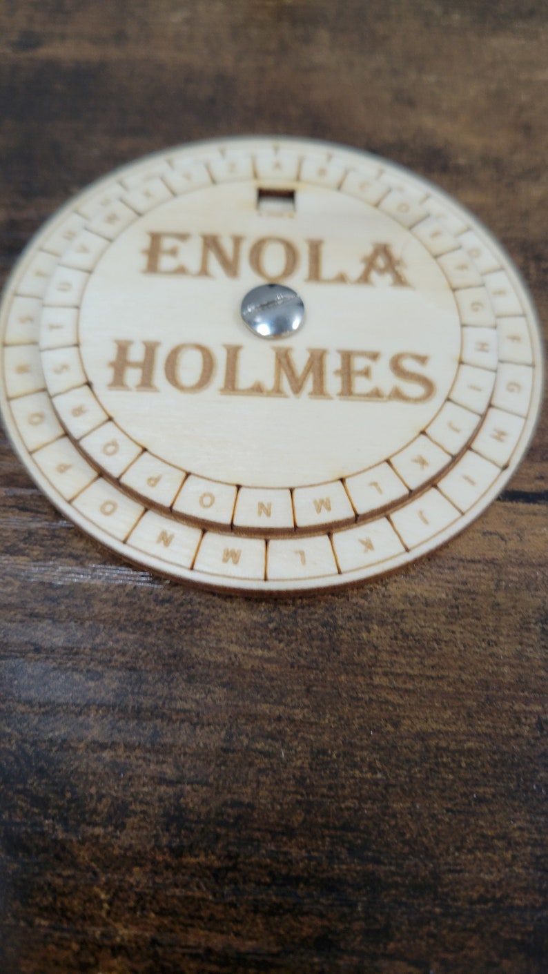 Cipher Wheel ( Decoder) - Wooden Decoder, Enola Holmes, Personalized ...