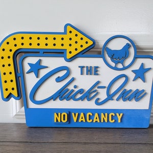 Chick-Inn Sign, Wooden Chicken Sign, No Vacancy, Chicken Coop Sign, Hen House, Chicken