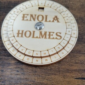 Cipher Wheel ( Decoder) - Wooden Decoder, Enola Holmes, Personalized ...