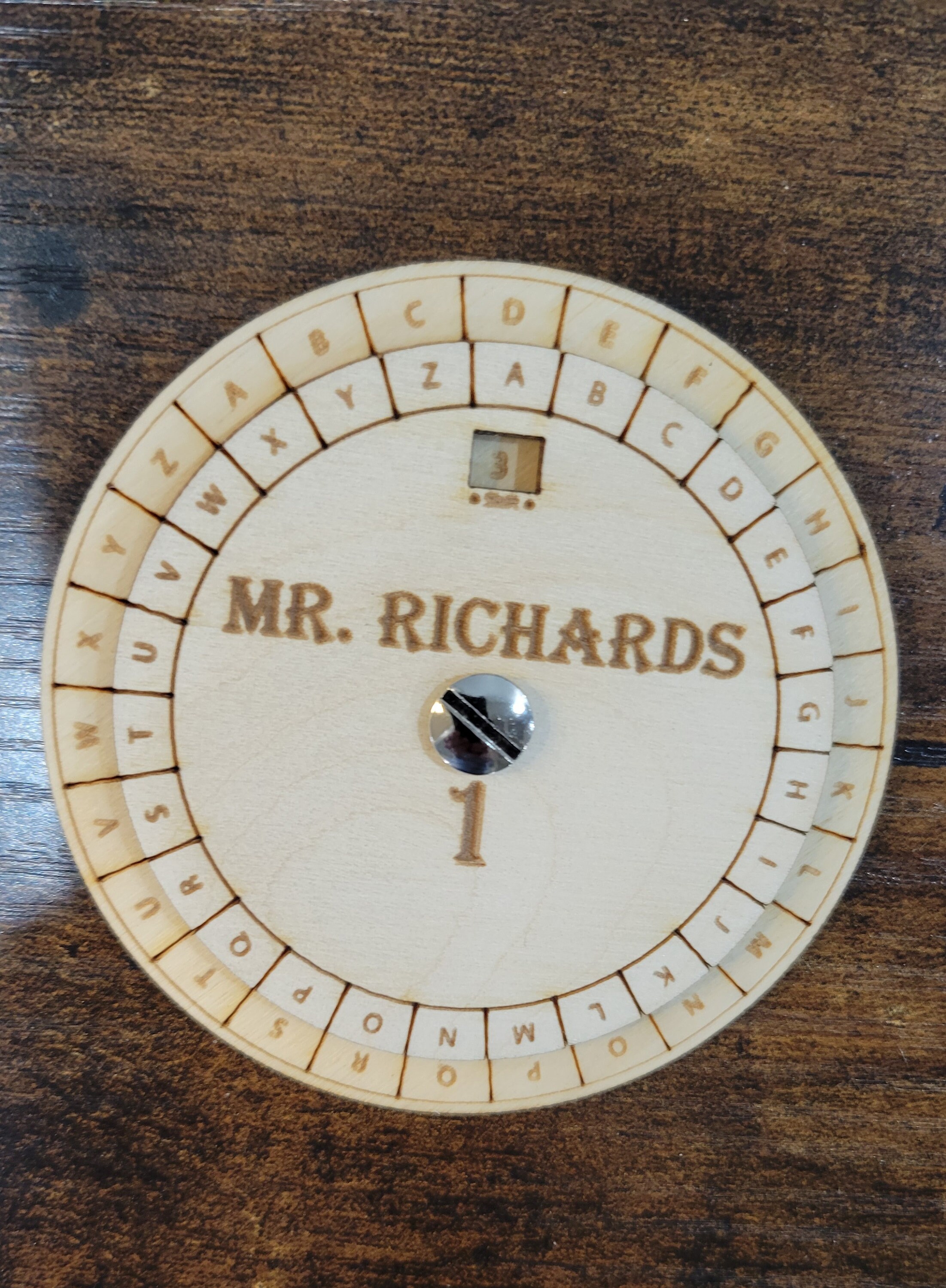 Cipher Wheel ( Decoder) - Wooden Decoder, Enola Holmes, Personalized ...