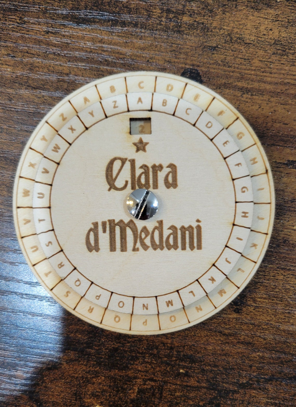 Cipher Wheel ( Decoder) - Wooden Decoder, Enola Holmes, Personalized ...