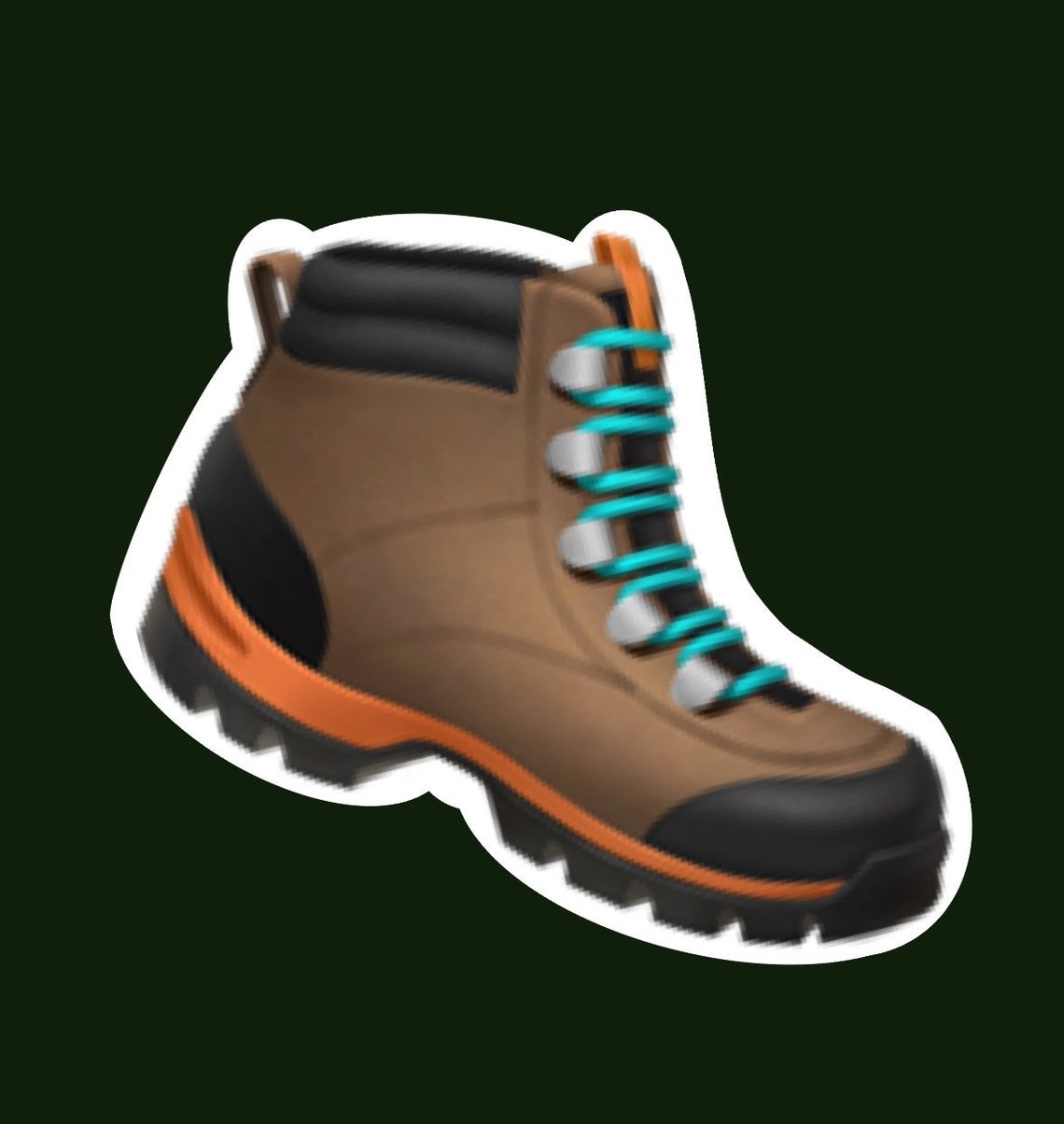 Hiking Boot Emoji Sticker Etsy