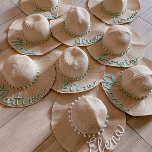 Sombreros de paja personalizados Despedida de soltera Team Bride imagen 7