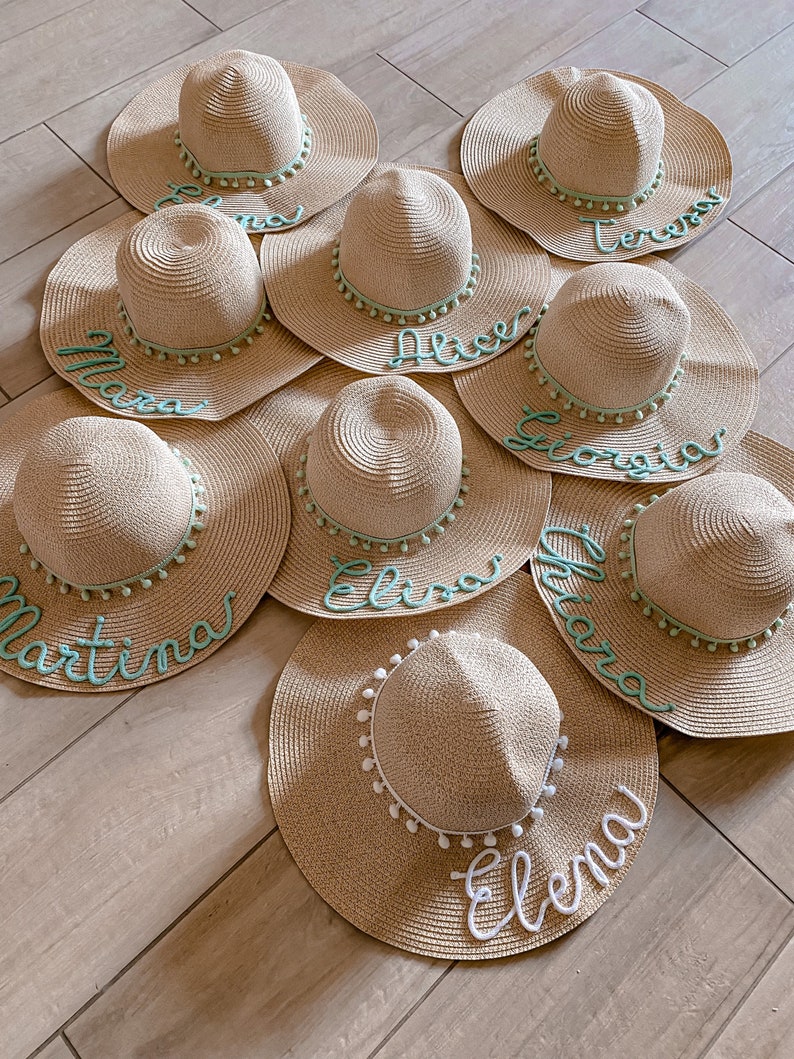 Sombreros de paja personalizados Despedida de soltera Team Bride imagen 7