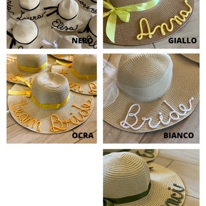 Sombreros de paja personalizados Despedida de soltera Team Bride imagen 8