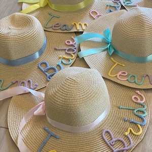 Personalized straw hats Hen party Team Bride image 3