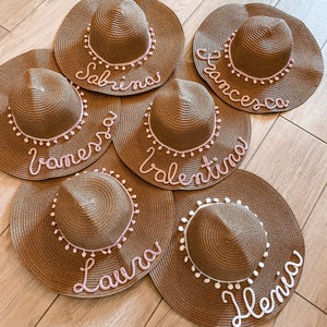 Personalized straw hats Hen party image 3