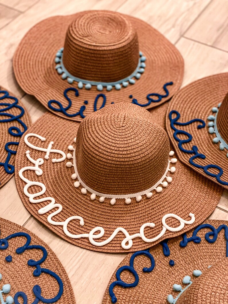 Personalized straw hats Hen party image 2