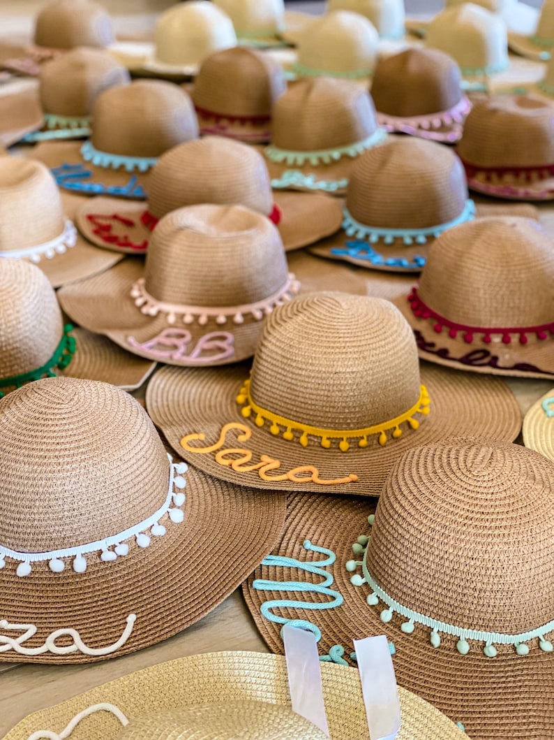 Cappelli di paglia personalizzati Addio al nubilato immagine 6