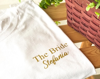 Personalized T-shirt for the bride - Bride to be