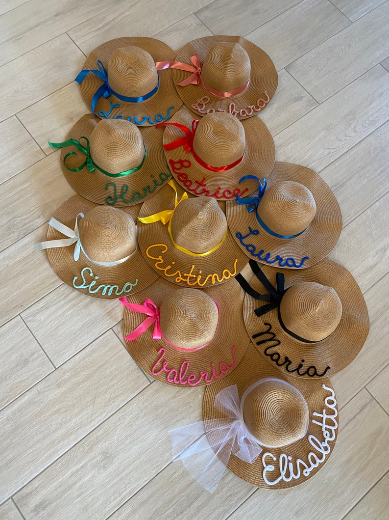 Personalized straw hats Hen party image 4