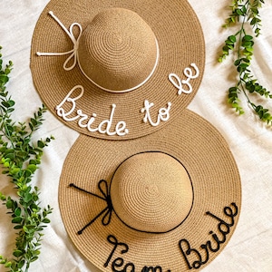 Cappelli di paglia Donna personalizzati con nome - Addio al nubilato - Cappelli estivi da spiaggia - Straw Hat - Cappello con nome