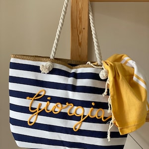Personalized beach bag with name Hen party Personalized gift idea Summer Bag image 1
