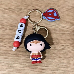 Personalized Marvel Superhero keyrings with name image 5