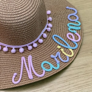 Cappelli di paglia personalizzati Addio al nubilato Team Bride Mix Color Marrone