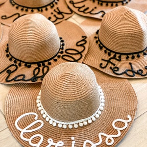 Personalized straw hats Hen party image 1