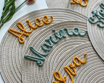 Personalized Placemats with Names - Wedding Place Cards and Favors | Event Placemats | Bachelorette Party Gifts
