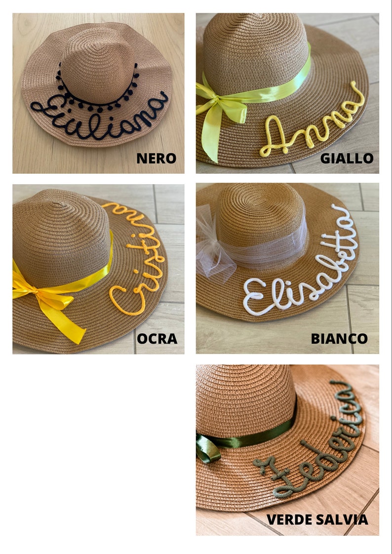 Cappelli di paglia personalizzati Addio al nubilato immagine 8
