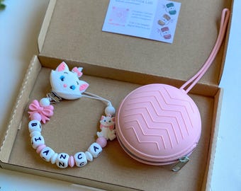 Food Grade Silicone Pacifier Chain | Safe Pacifier Clip for Newborns | Baby Girl Gift