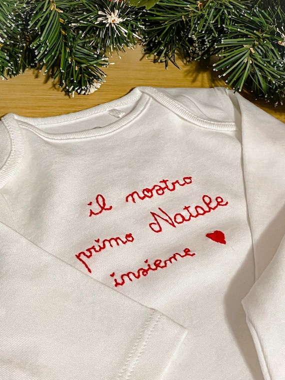 Body Neonato Neonata Quest'anno Il Regalo Più Bello Sono Io, Personalizzato Con Nome Di Bimbo O Bimba! Pacco Regalo Di Natale - Foto 4