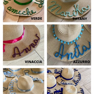 Personalized straw hats Hen party Team Bride image 9