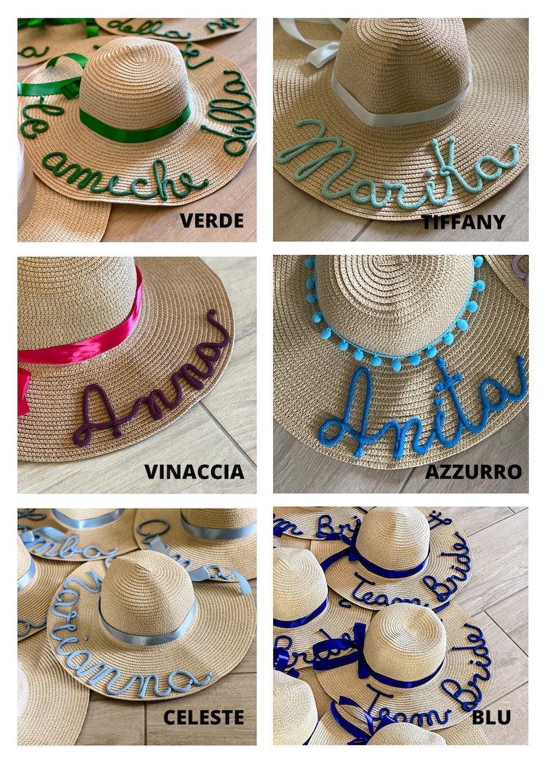 Sombreros de paja personalizados Despedida de soltera Team Bride imagen 9