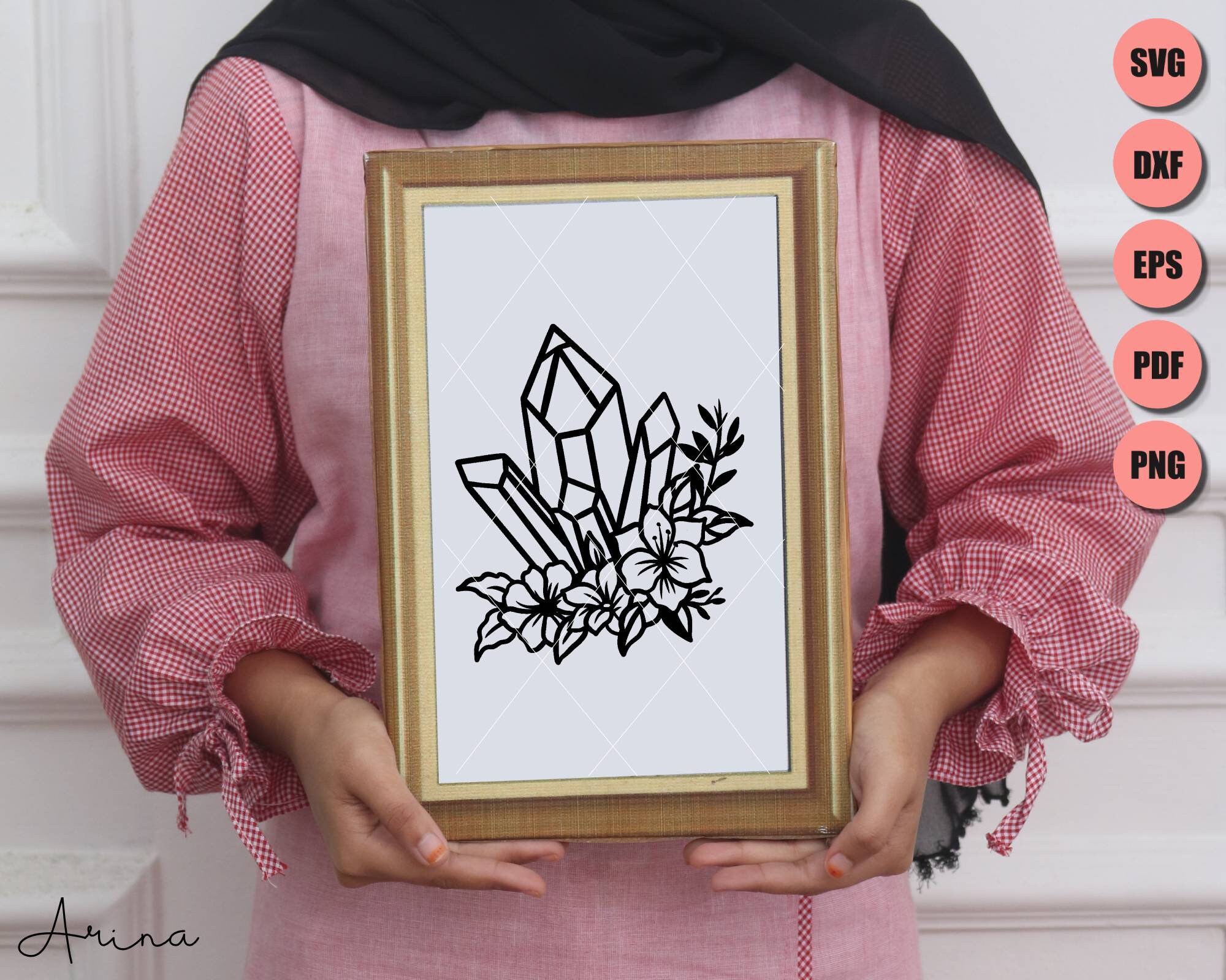 Crystals SVG Crystal Flowers SVG Crystal With Flowers Svg - Etsy