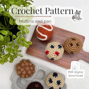 Häkelanleitung für Muffins – Spielzeug-Backset für Kinder, Spielküchen-Set | (PDF-Download)