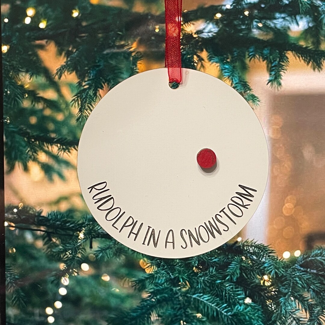 Rudolph in a Snowstorm Laser Cut File - Etsy