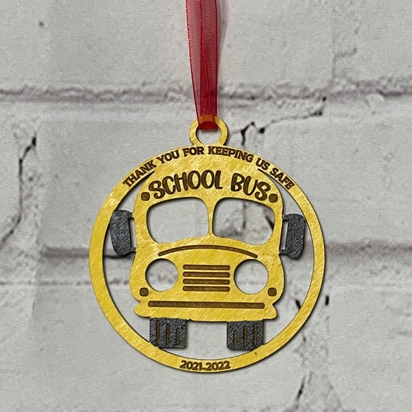 School Bus Ornament Laser File