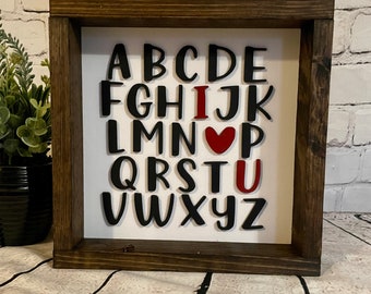 ABC I love you  Cut File
