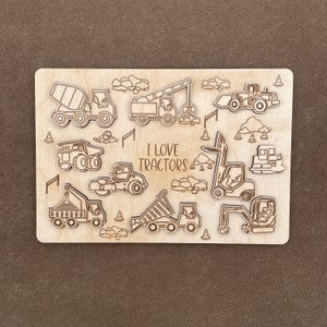 Construction Puzzle Laser Cut File