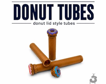 Donut Tubes, Containers With Donut Shaped Tops/Lids. Customizable Tube by Print Third Dimension