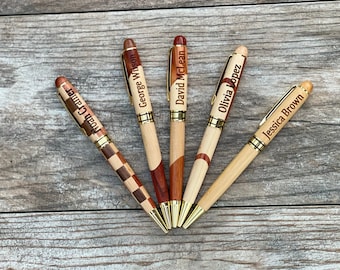 Custom Pens｜Personalized Pens | Custom Engraved Wood Ballpoint Pens｜Custom Gift for Him｜Graduation Coworker Gift｜Custom Office Supplies