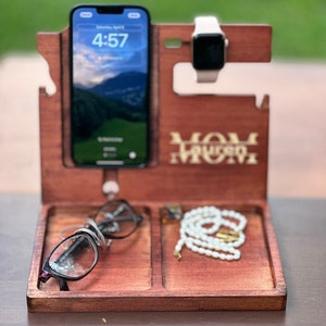 Docking Station for Men, Mothers day gift , Gift for men, Gift for dad, Gift for husband, Gift for him, Table Organizer image 2