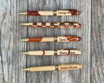 Personalized Pen, Gift for mom, Teachers Gift,  Gift for Dad, Doctor Gifts, Personalized Engraved Wood Ballpoint Pen, Custom Bamboo Pen