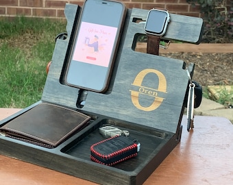 Men's Docking station, Gift for Christmas , Gift for boyfriend, Gift for Dad, Gift for him, Gift for Husband, docking station for men