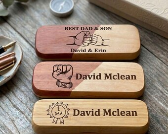 Personalized Unique Gift For Dad, Custom Wood Pen Set, Gift from Son, Corporate Dad, Gift from Kids, 1st Fathers Day Gift For Husband