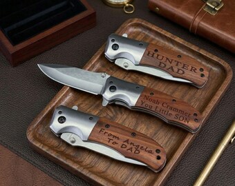 Fathers Day Gift from Daughter Son Father's Day Gift from Wife First Father's Day Gift from Kids Personalized Engraved Pocket Knife Gift