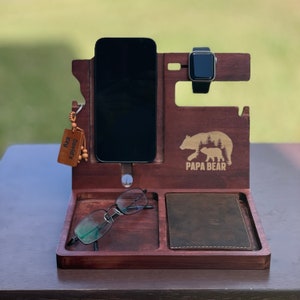 Docking Station, Christmas gift, Table Organizer, Gift for Men, Gift for Husband, Docking Station for Men, Gift for dad, gift for him