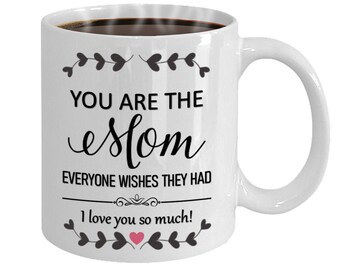 Coffee Mug For Mom Woman Ceramic Tea Cup Gift From Daughter, Son, Kids For Mother's Day, Birthdays, Christmas. Mom gift. Mom Birthday Gift