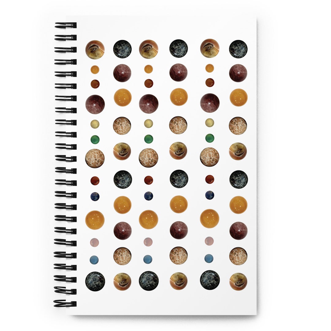 Crystal Spheres Spiral Notebook Chakra Healing Gemstones - Etsy