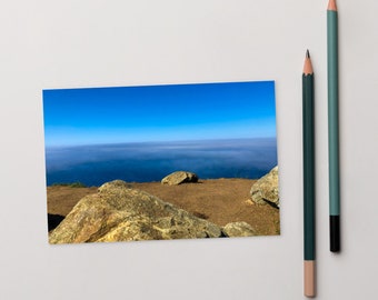 Pacific Coast Highway Rocks and Clouds Standard 6x4 Postcard | California Nature Photography Desk Art