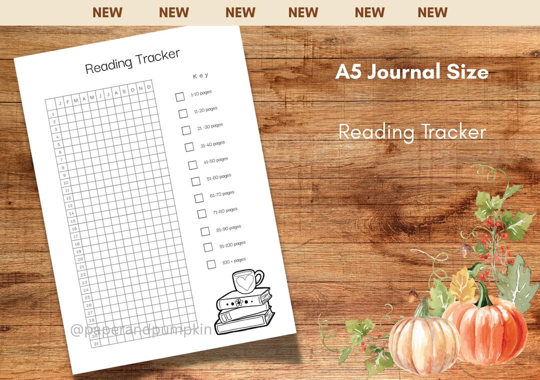 Printable Reading Tracker: A5 Journal Page (digital Download) - Etsy