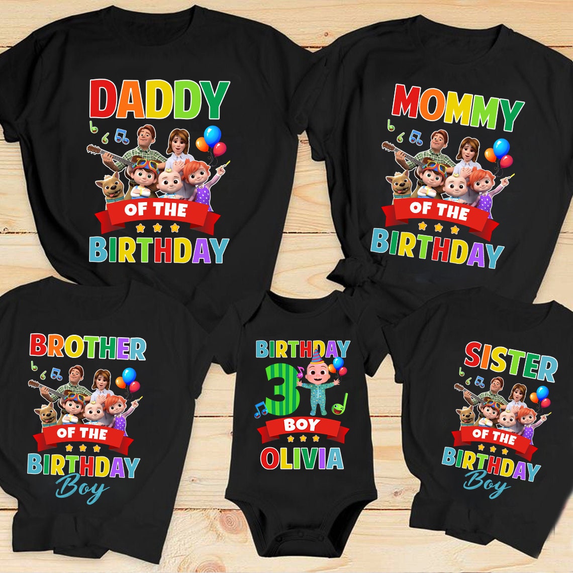 Personalized COCOMELON Family Birthday Shirt Boy Girl | Etsy