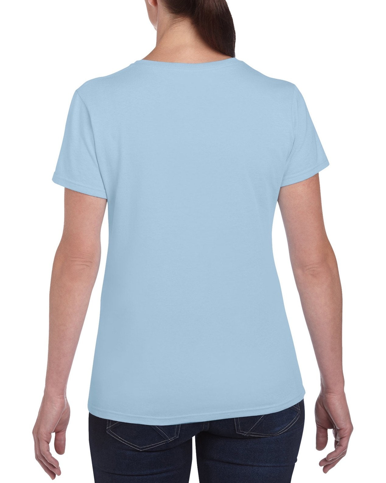2 Pack Womens Plain T Shirt Light Blue Woman Clothing Etsy
