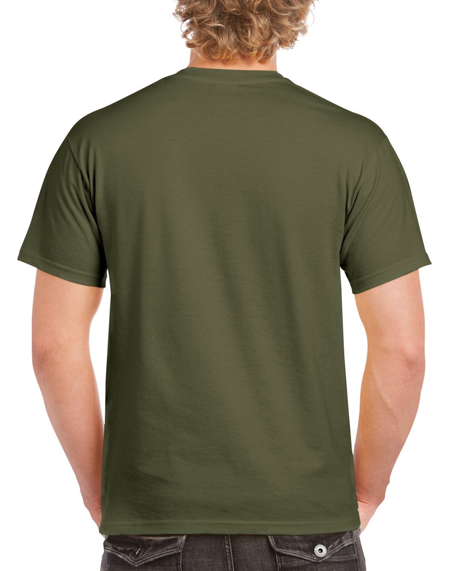 2 Pack Men's Plain T Shirt Military Green Mens Blank T Etsy
