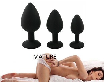 Silicone Jewel Anal Butt Plug Prostate Massager Beads G-spot BDSM Toy for Couple Men 3pc Set