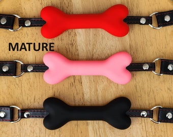 BDSM Bone Dog Gag Silicone Mouth couple Games Slave Bondage Cosplay